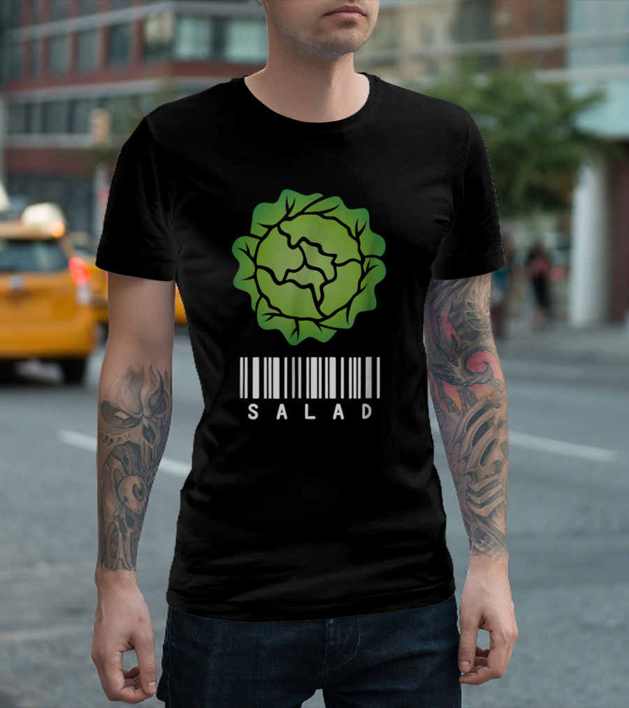 Salad Funny Lettuce Barcode Halloween Food Group T-Shirt