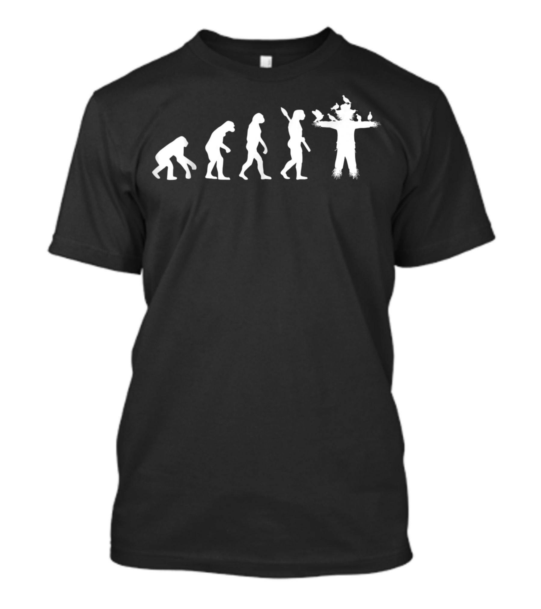 Scarecrow Made Better Evolution Progression Design With Human Silhouette Transformation T-Shirt