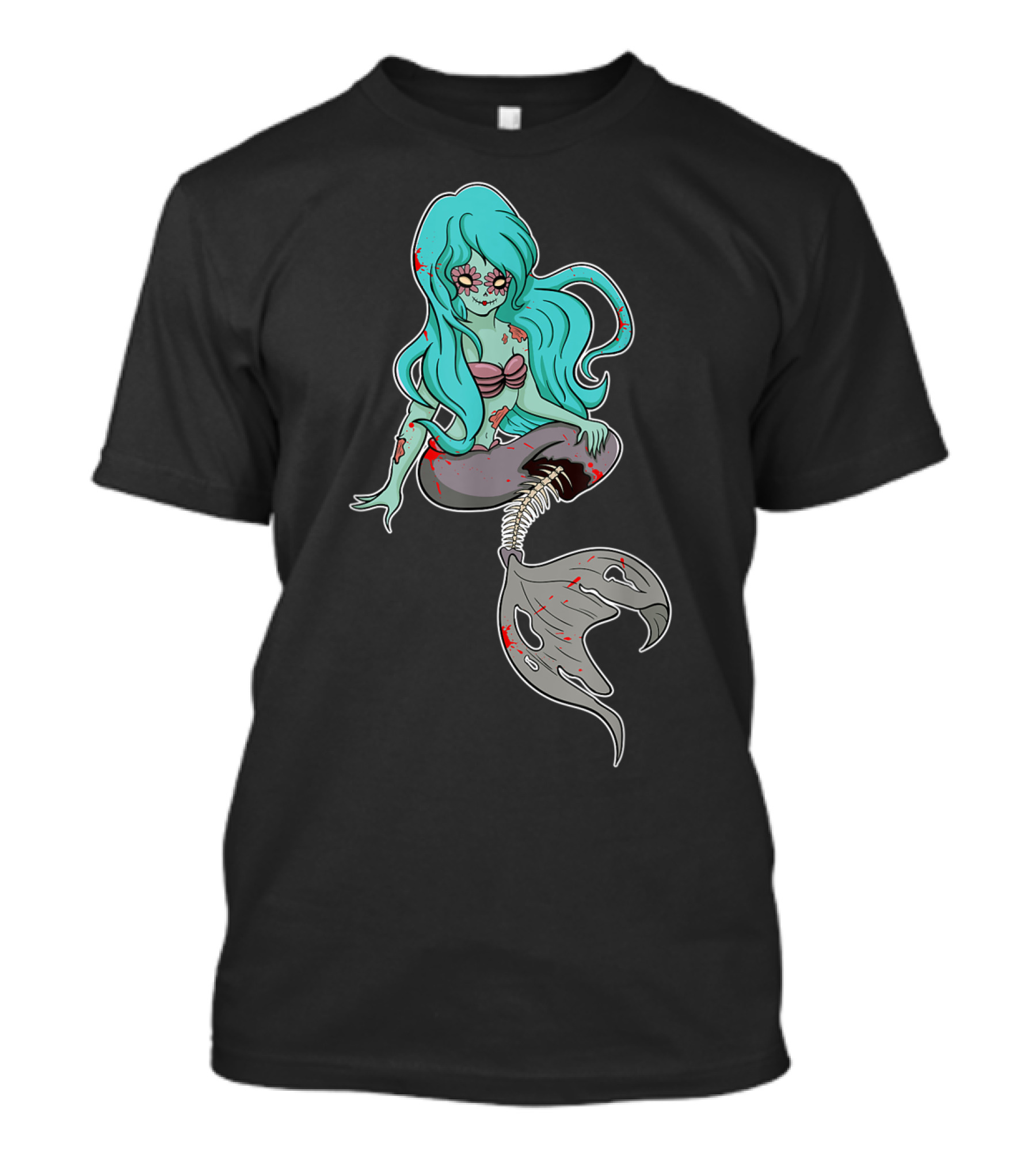 Scary Halloween Zombie Mermaid Murmmy T-Shirt