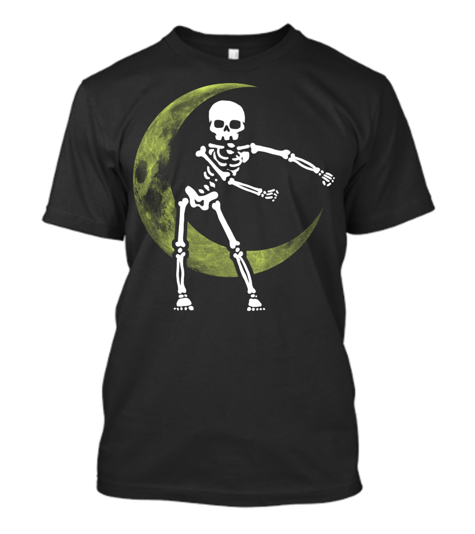 Skeleton Floss Dance Moon Crescent T-Shirt
