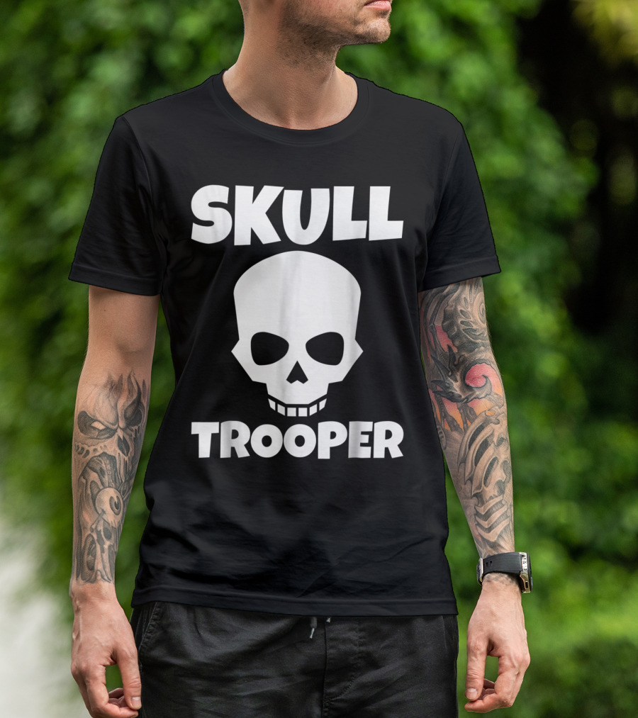 Skull Trooper Halloween Gaming Skeleton Fortnite Costume T-Shirt
