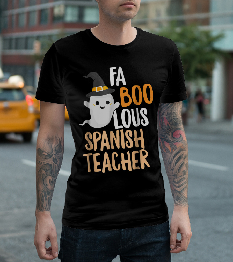 FaBOOlous Spanish Teacher Halloween Ghost T-Shirt