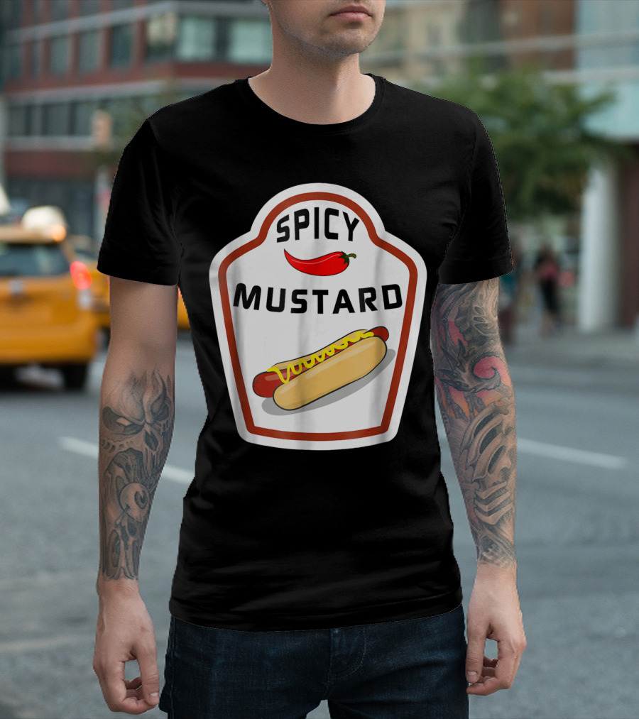 Spicy Mustard Hot Dog With Chili Pepper T-Shirt