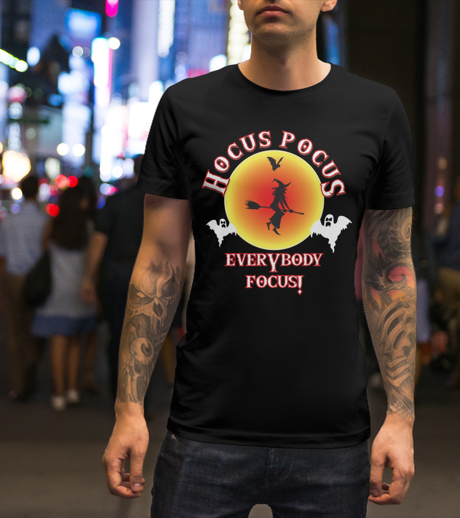 Hocus Pocus Everybody Focus Spooky Halloween Longsleeve For Teachers T-Shirt