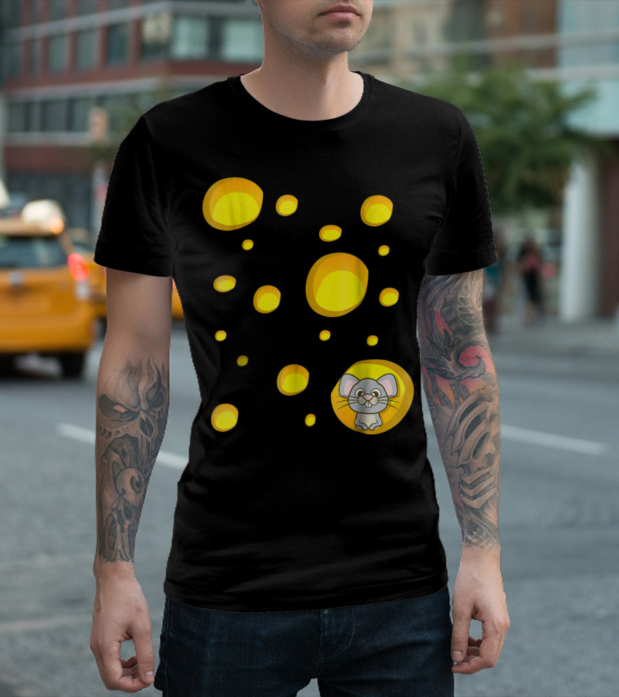 Swiss Cheese Mouse Bubbles T-Shirt