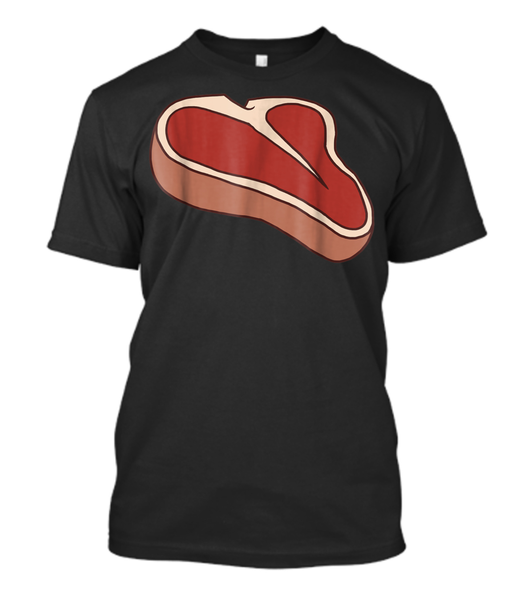Tbone Steak Last Minute Bold Cartoon Meat T-Shirt