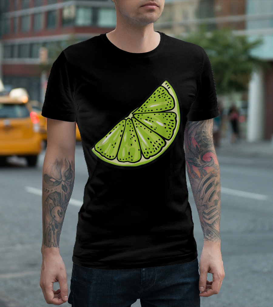 Tequila Lime Salt Halloween Costume Group Lime Slice T-Shirt