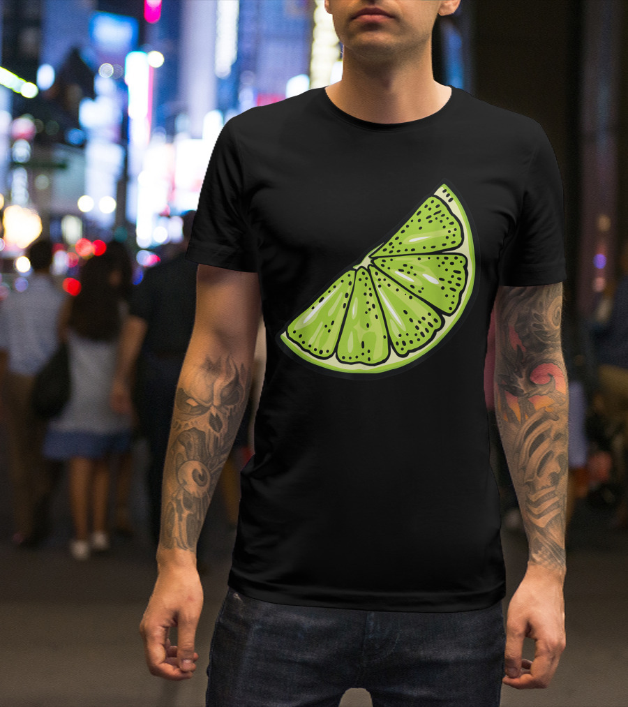 Tequila Lime Salt Halloween Costume Group Lime Slice T-Shirt