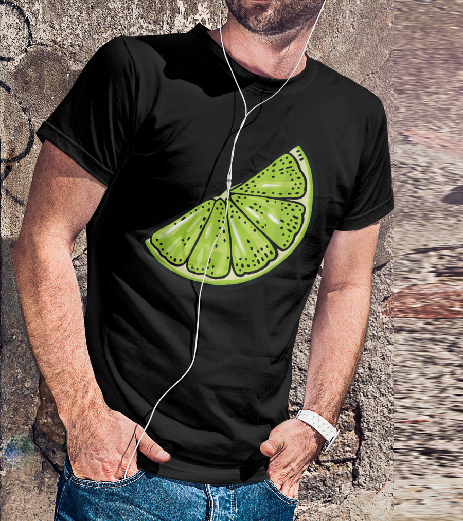 Tequila Lime Salt Halloween Costume Group Lime Slice T-Shirt