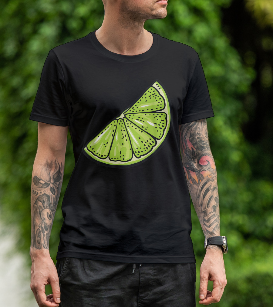 Tequila Lime Salt Halloween Costume Group Lime Slice T-Shirt