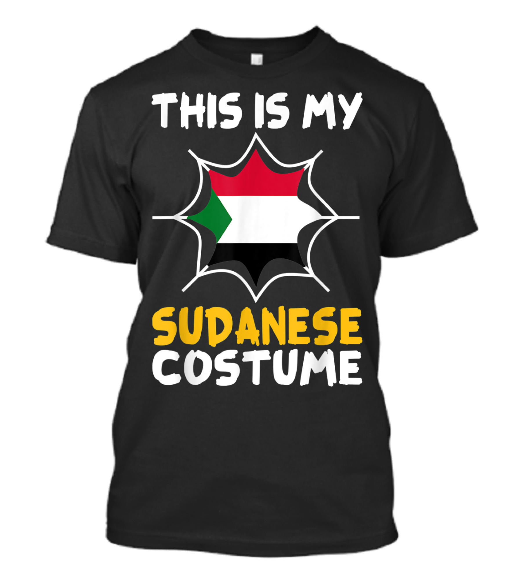 This Is My Sudanese Costume Halloween Patriot Flag Burst T-Shirt