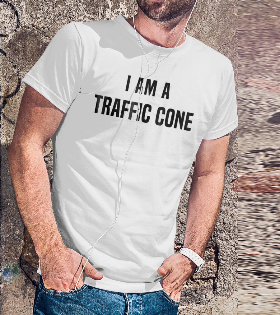I Am A Traffic Cone Costume Easy Simple T-Shirt