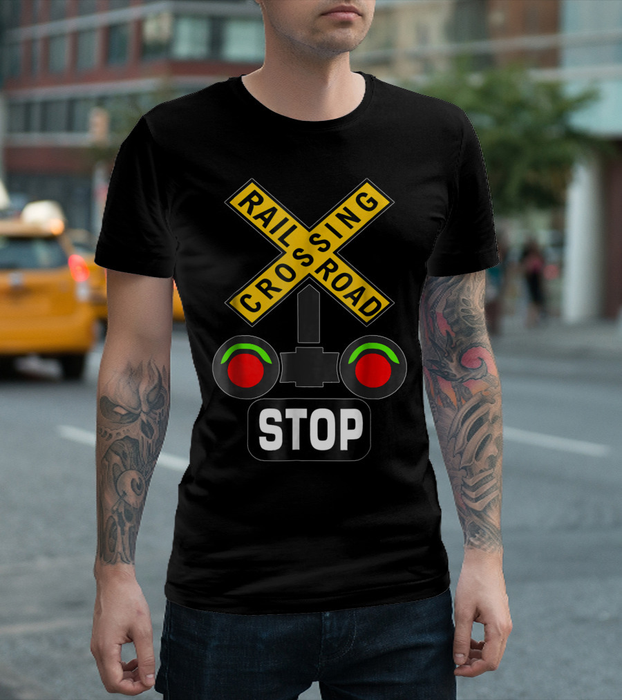 Railroad Crossing Stop Signal Lights T-Shirt
