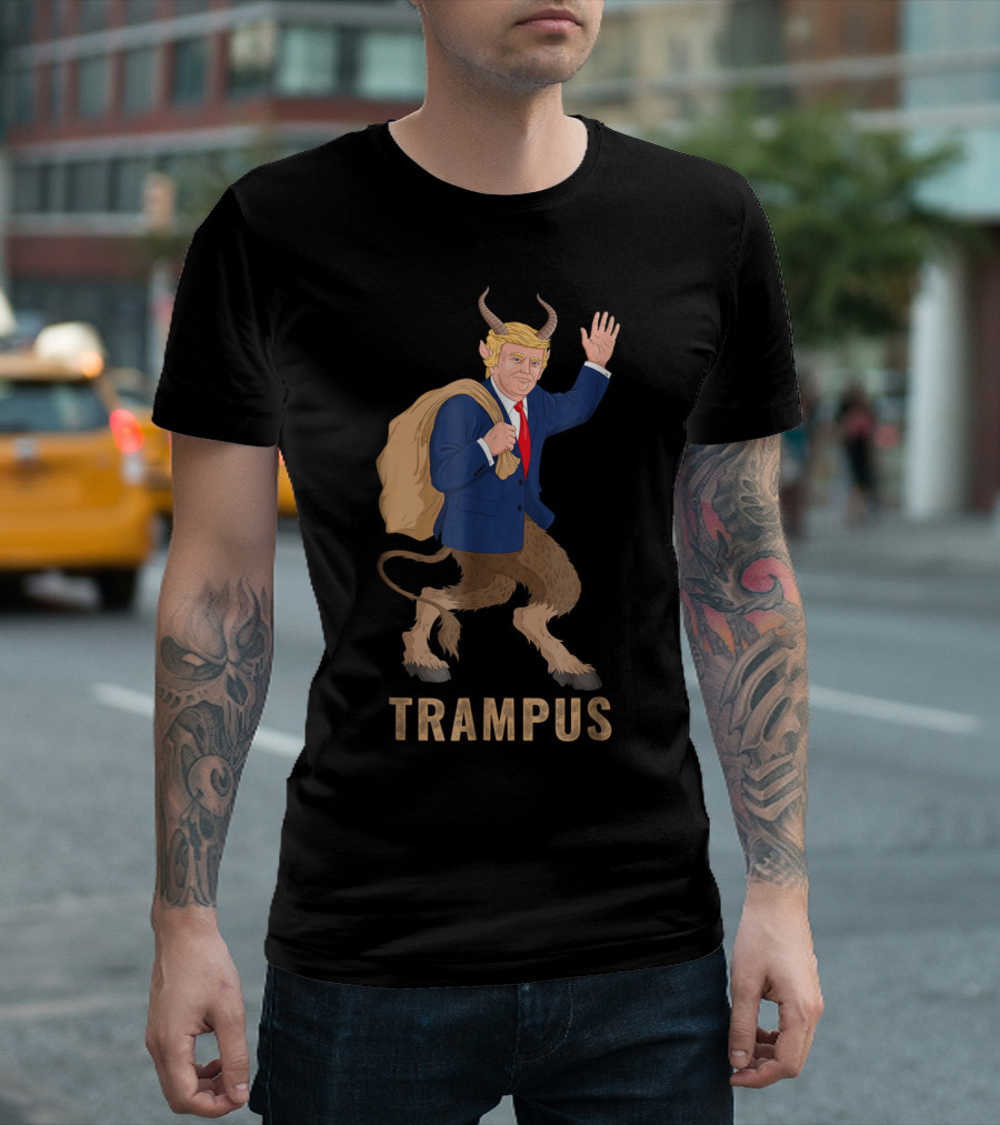Trampus Krampus Mythical Mashup With Political Figure T-Shirt