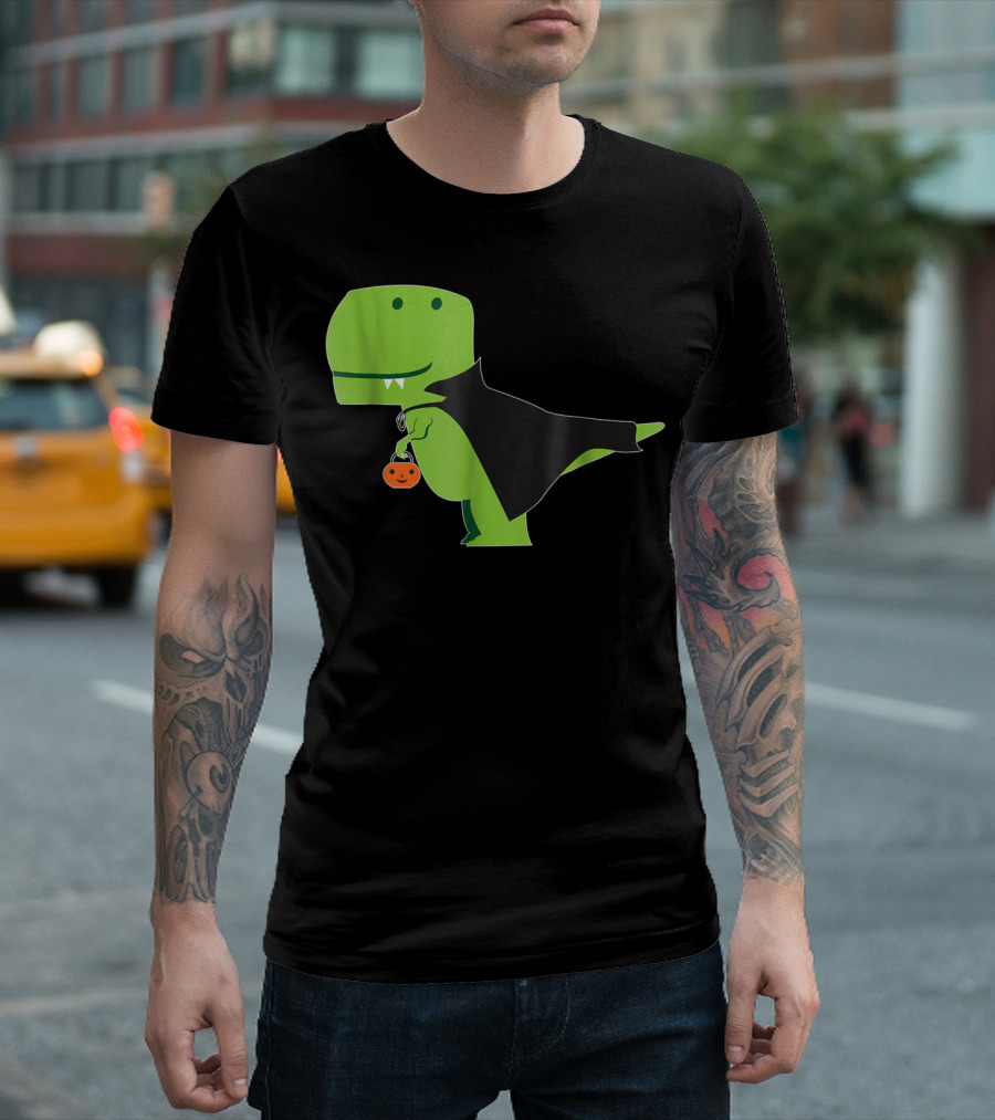 Trex Vampire Halloween Dinosaur Funny T-Shirt