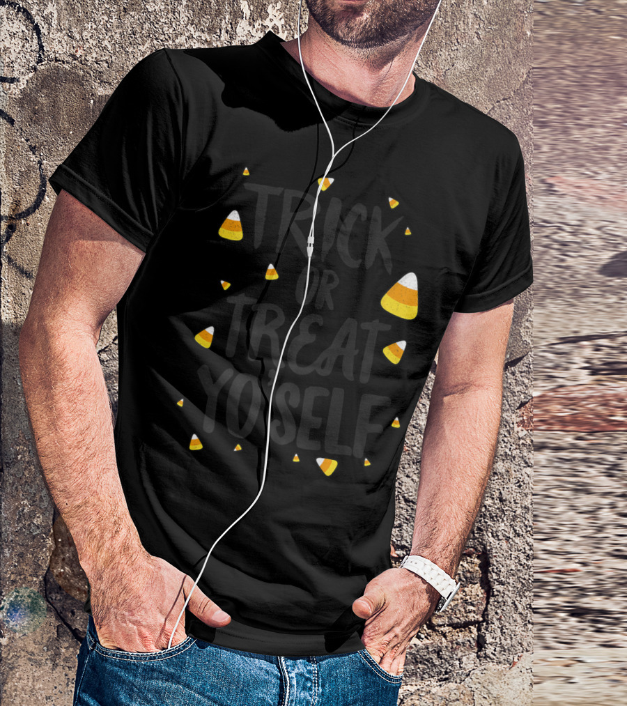 Trick Or Treat Yo'self Halloween Funny Candy Corn Treats T-Shirt