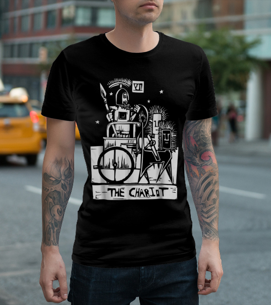 The Chariot Tarot Card Unique Halloween Design With VII And Spear T-Shirt