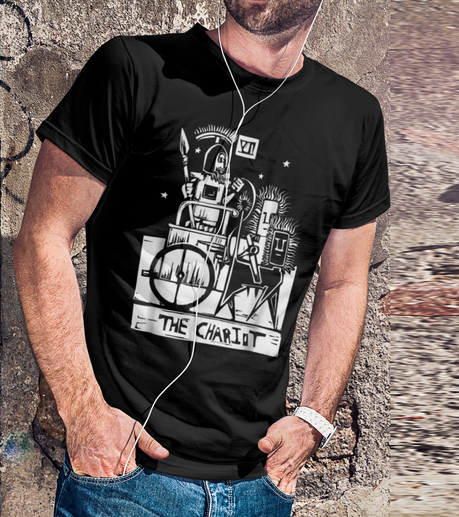 The Chariot Tarot Card Unique Halloween Design With VII And Spear T-Shirt