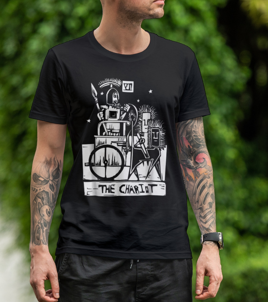 The Chariot Tarot Card Unique Halloween Design With VII And Spear T-Shirt