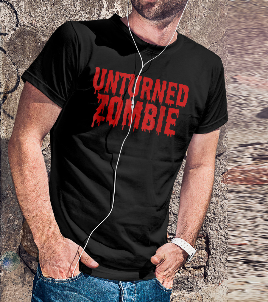 Unturned Zombie Halloween Red Slime Text T-Shirt