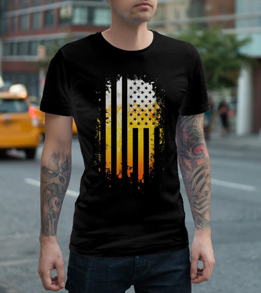 Usa Flag Beer American Style Iconic T-Shirt