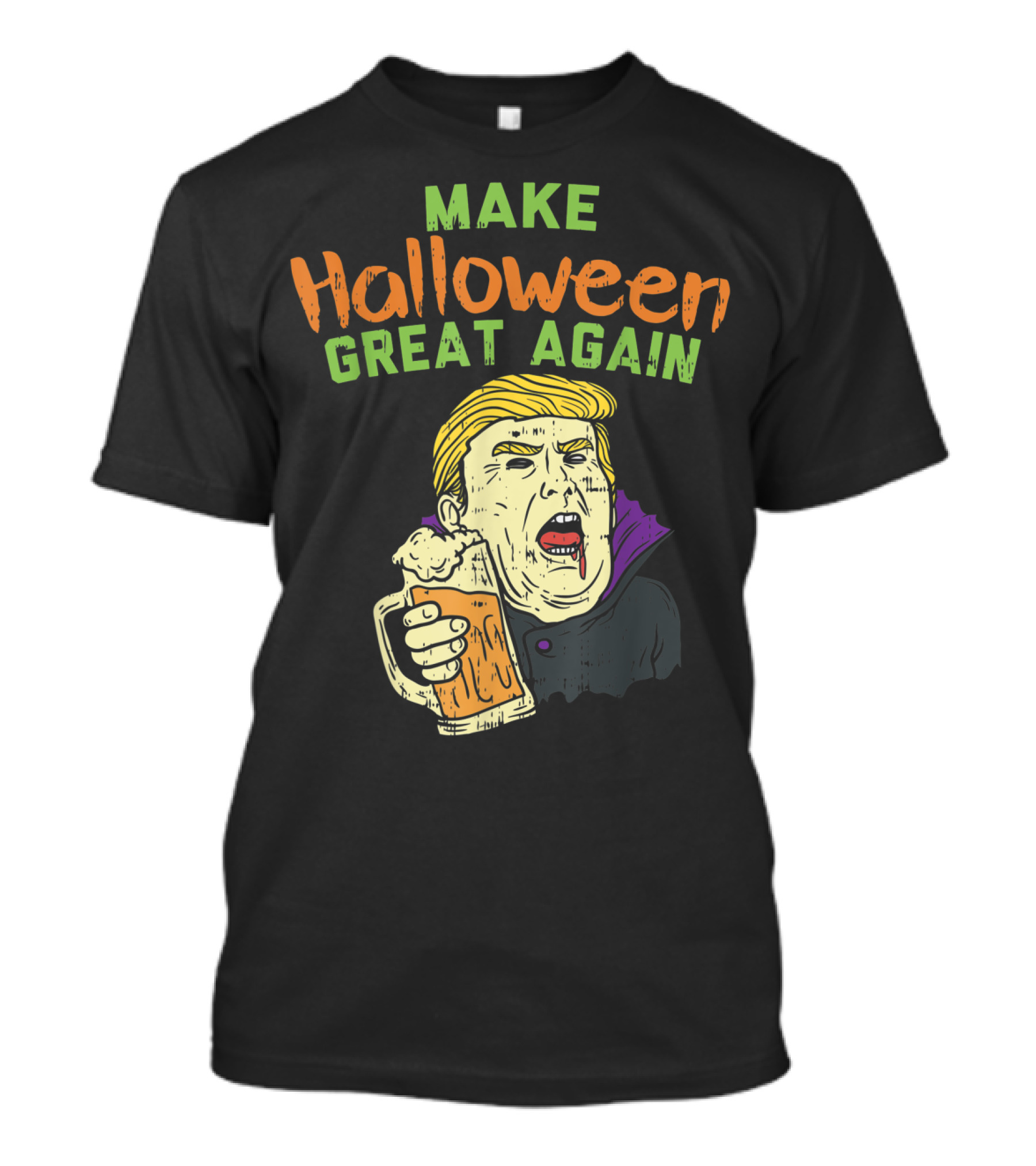 Make Halloween Great Again Vampire Trump Funny Costume T-Shirt