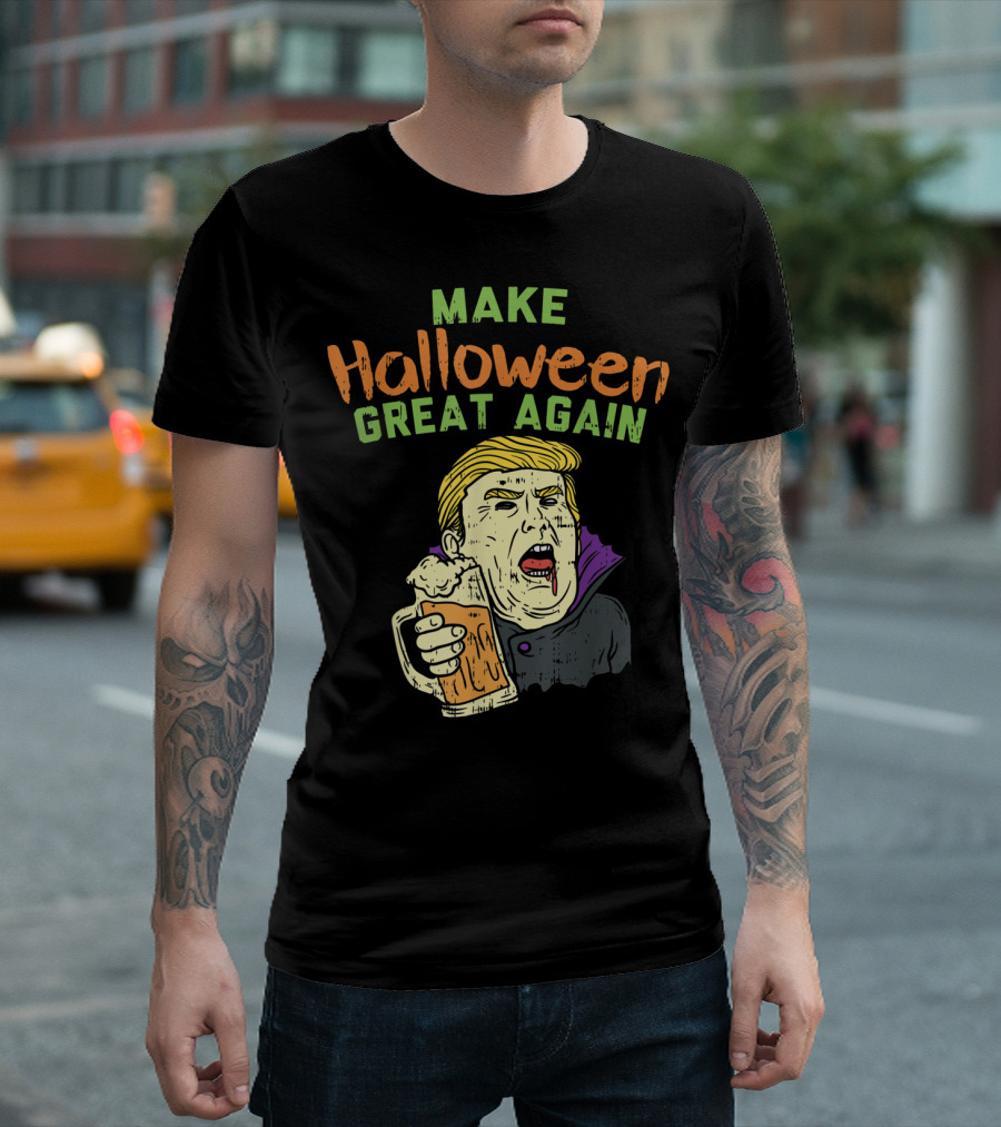 Make Halloween Great Again Vampire Trump Funny Costume T-Shirt