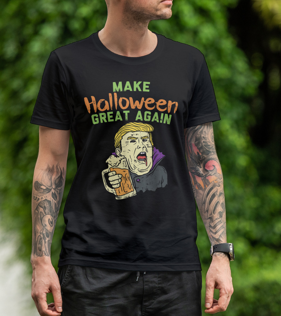 Make Halloween Great Again Vampire Trump Funny Costume T-Shirt