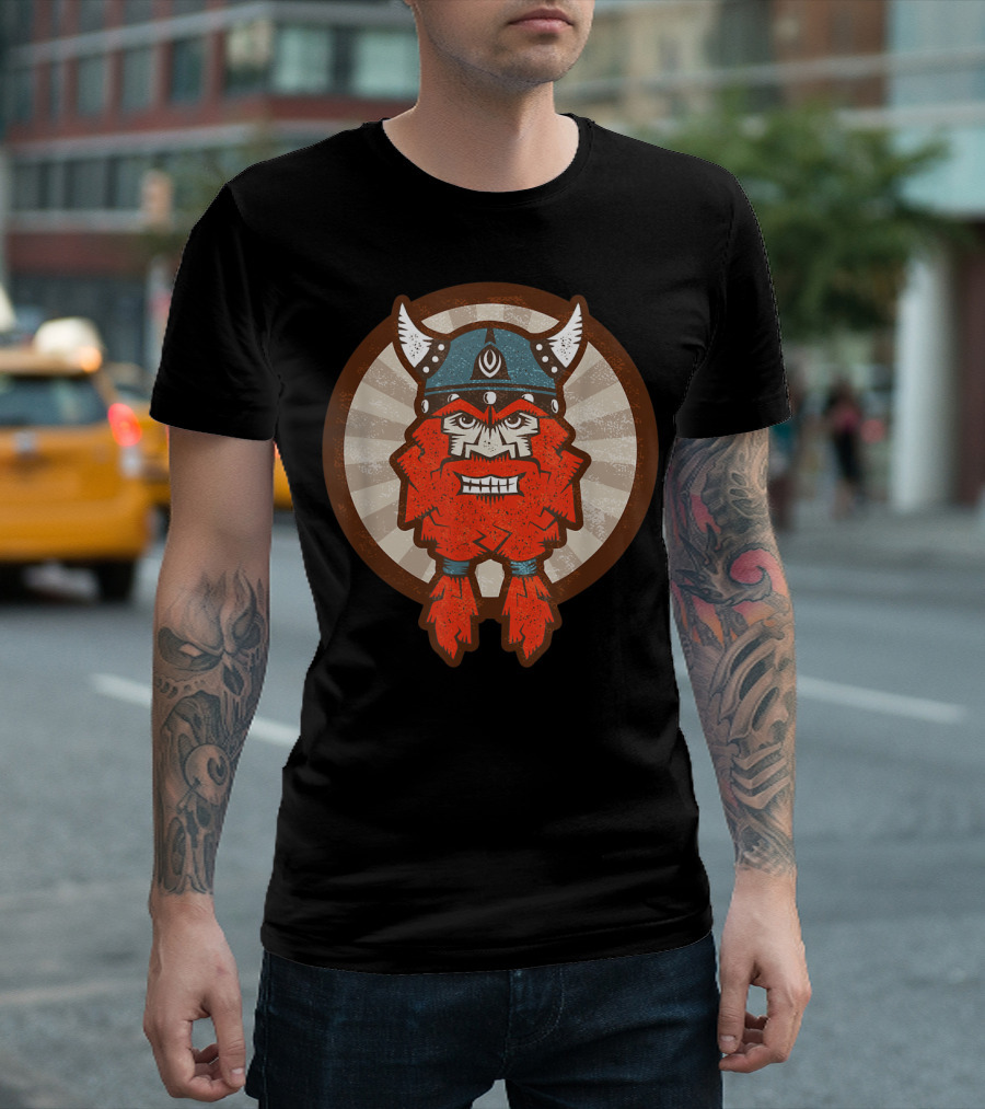 Viking Helmet Beard Vintage Viking Warrior T-Shirt