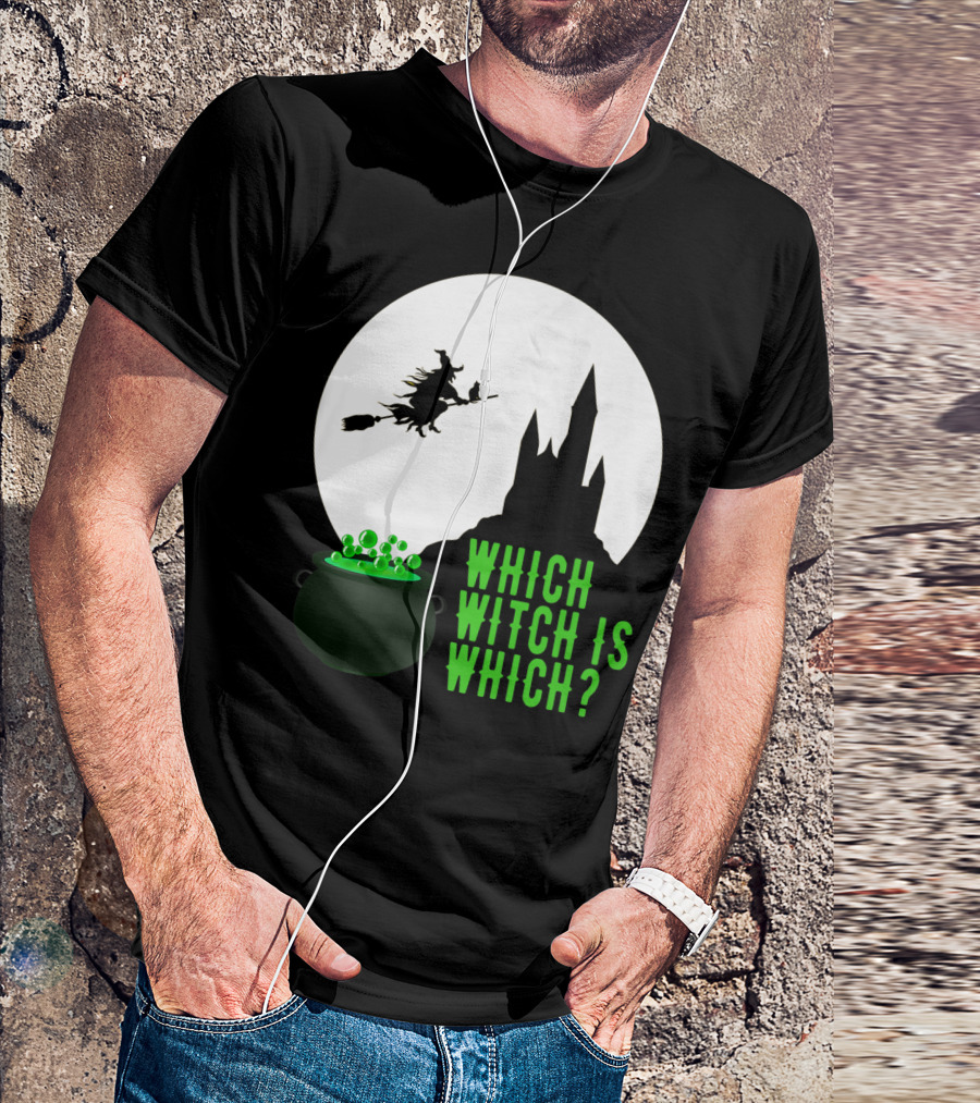 Which Witch Is Which Midnight Flight Cauldron And Castle T-Shirt