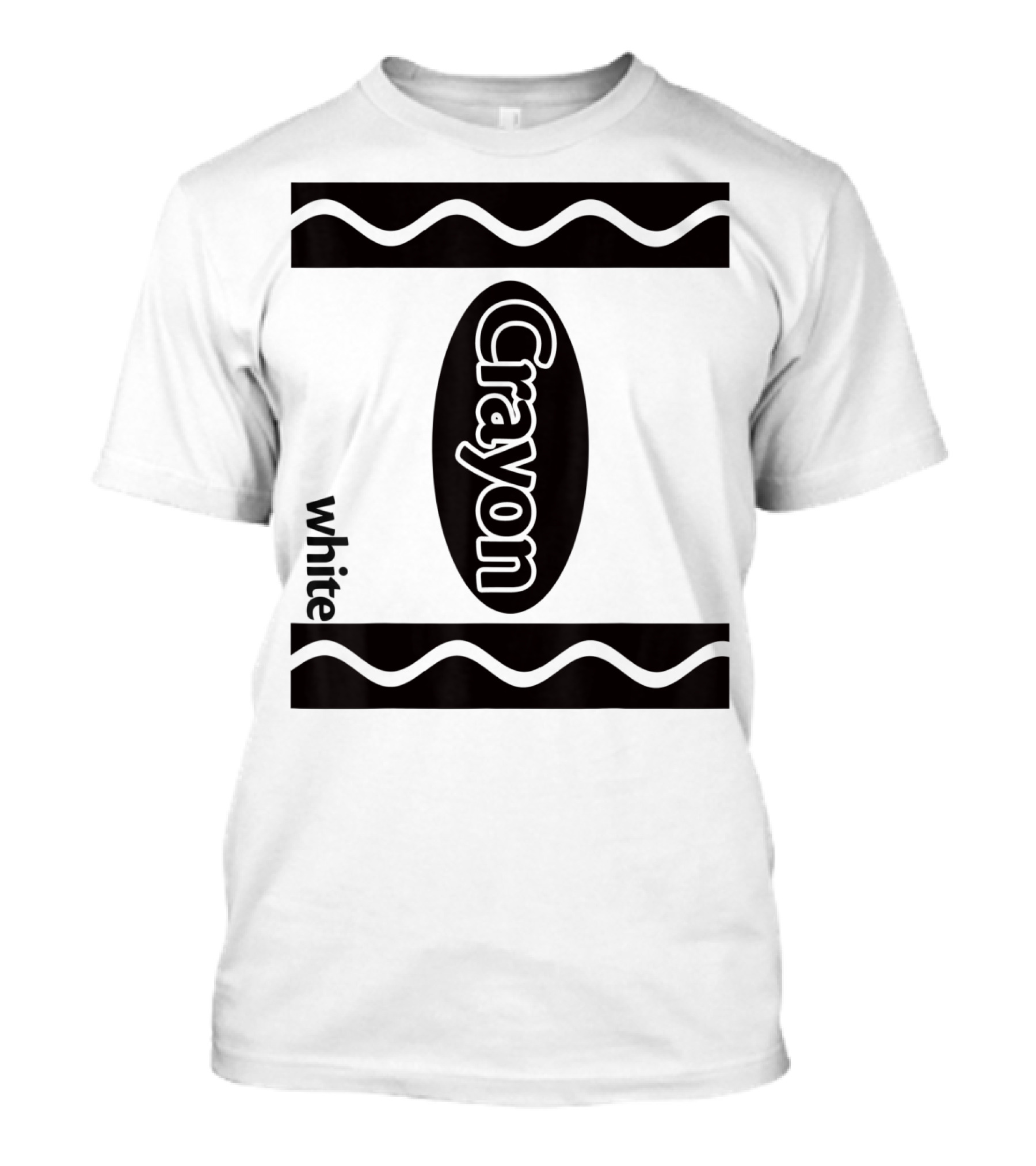 White Crayon Halloween Costume Crayon Box T-Shirt