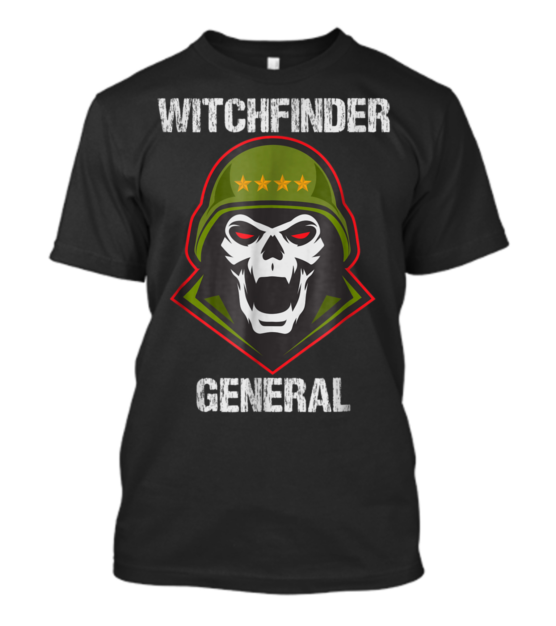 Witchfinder General Skull Army Helmet Horror T-Shirt