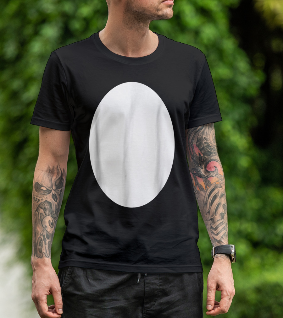 Wolf Panda Or Dog Grey Stomach T-Shirt