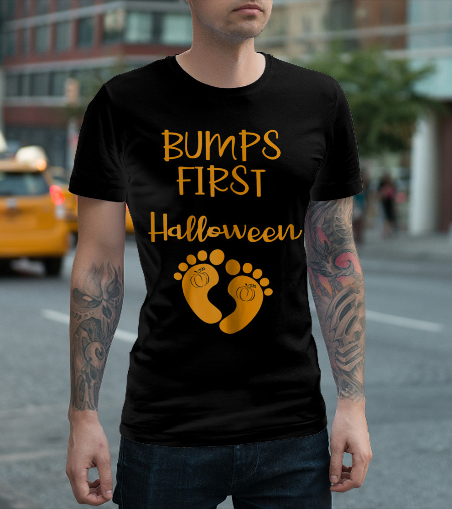 Bumps First Halloween Pumpkin Feet T-Shirt