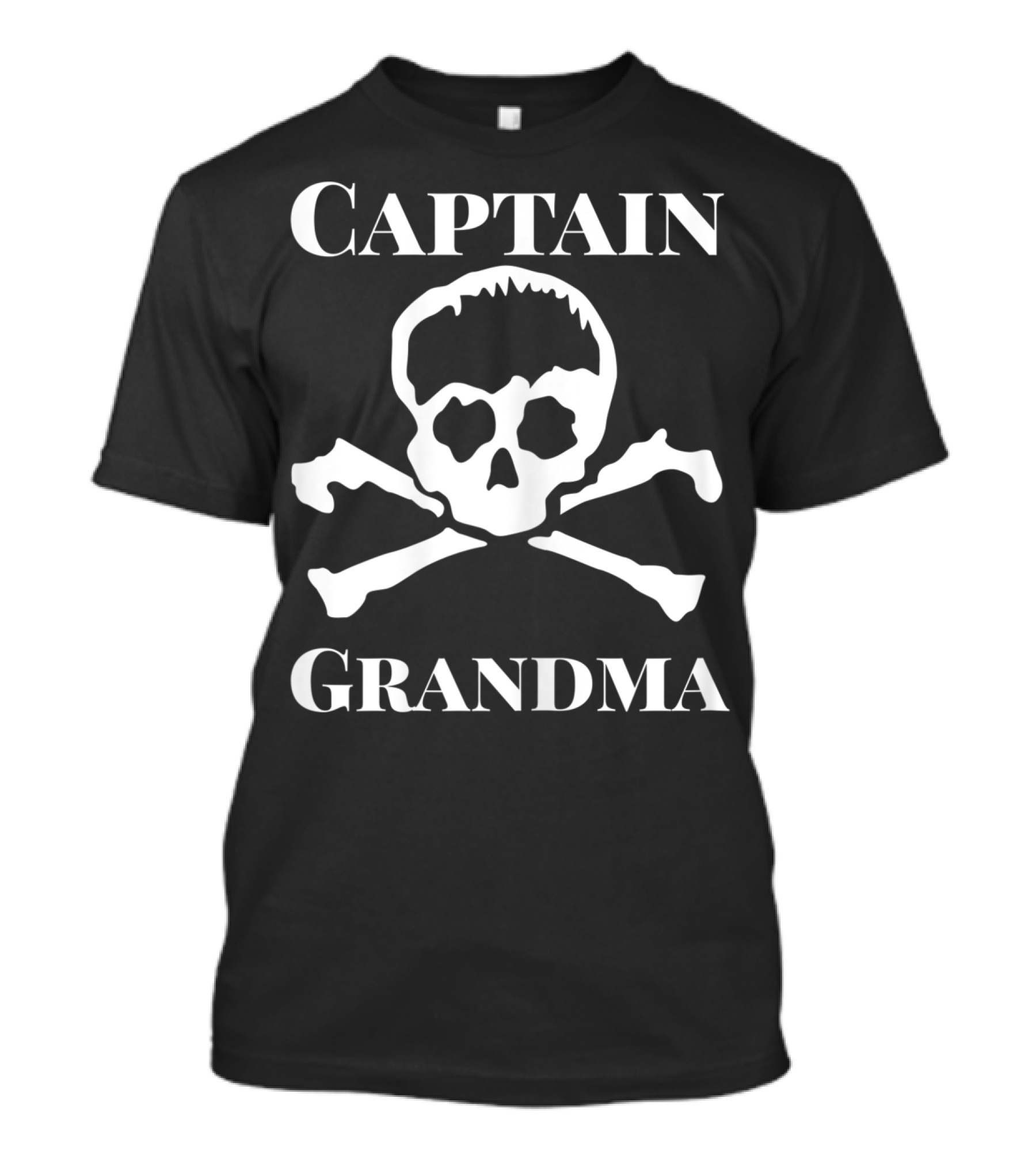 Captain Grandma Pirate Skull And Crossbones T-Shirt