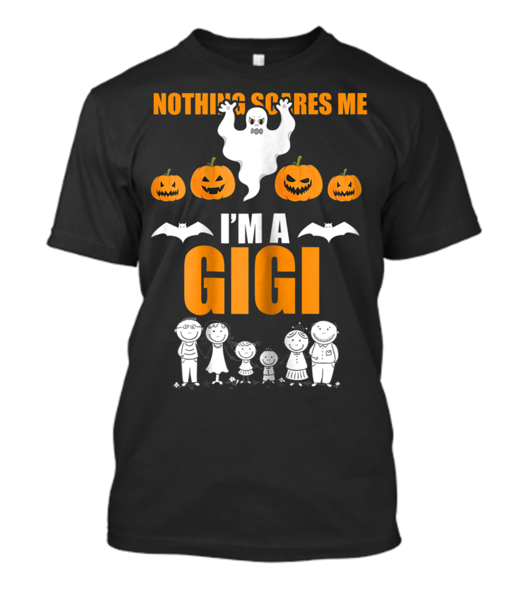 Nothing Scares Me I'm A Gigi Halloween Ghost Pumpkin Family T-Shirt