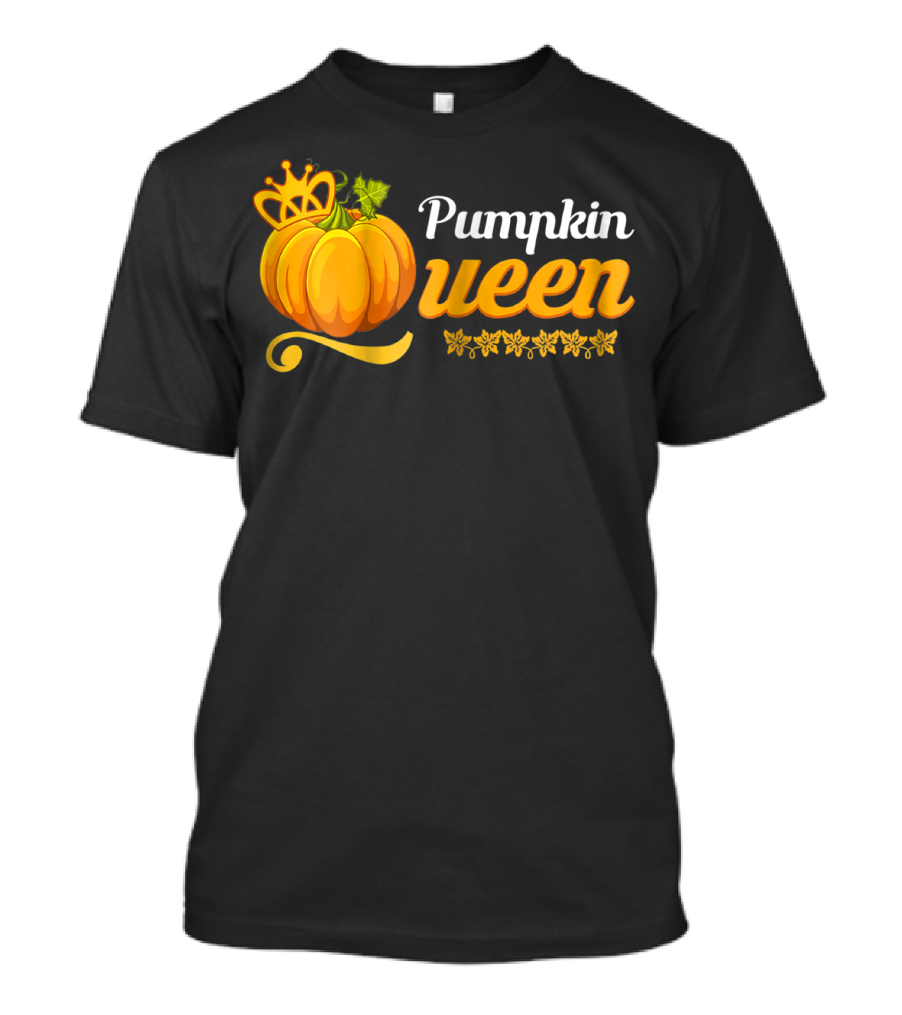 Pumpkin Queen Cute Pumpkin Spice Fall Crown Leaves T-Shirt