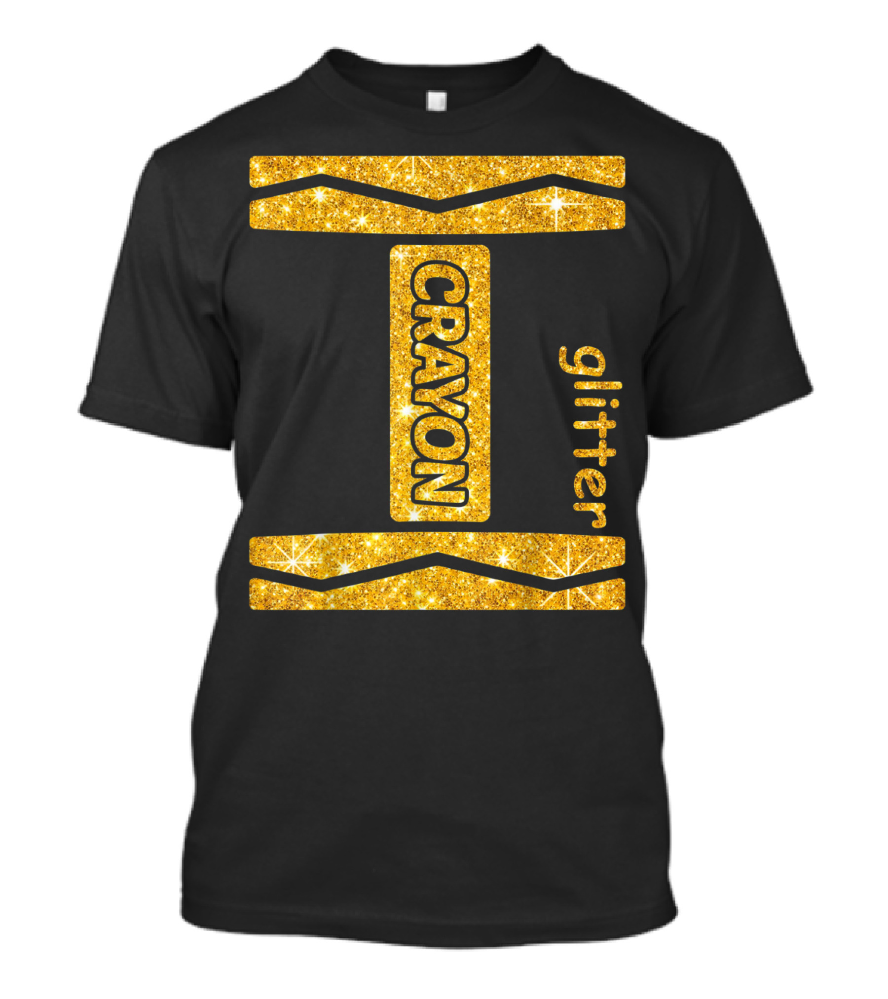 Glitter Crayon Yellow Friend Group T-Shirt