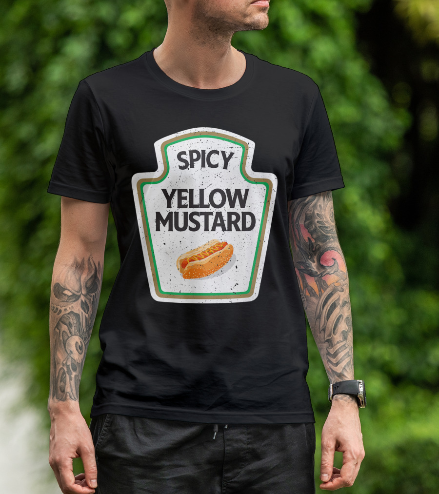Spicy Yellow Mustard Hot Dog Jar T-Shirt