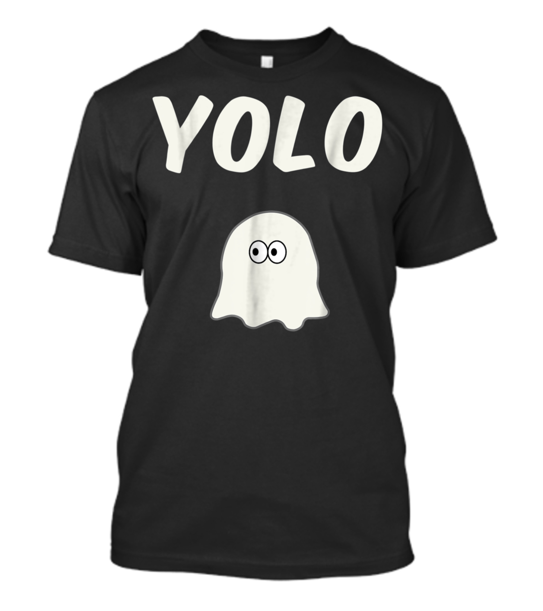YOLO Scary Cute Ghost Funny Halloween Friendly T-Shirt