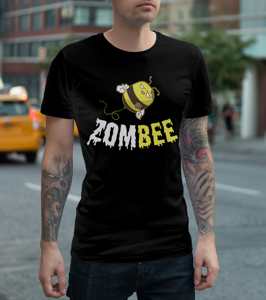 Zombee Funny Bee Zombie Halloween Beekeeper T-Shirt