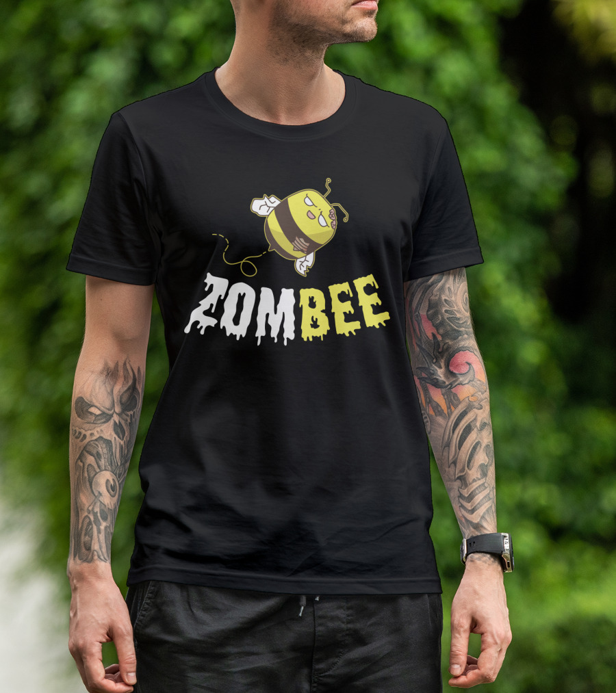 Zombee Funny Bee Zombie Halloween Beekeeper T-Shirt