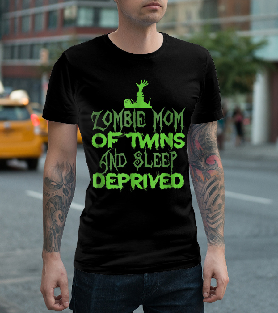 Zombie Mom Of Twins And Sleep Deprived T-Shirt