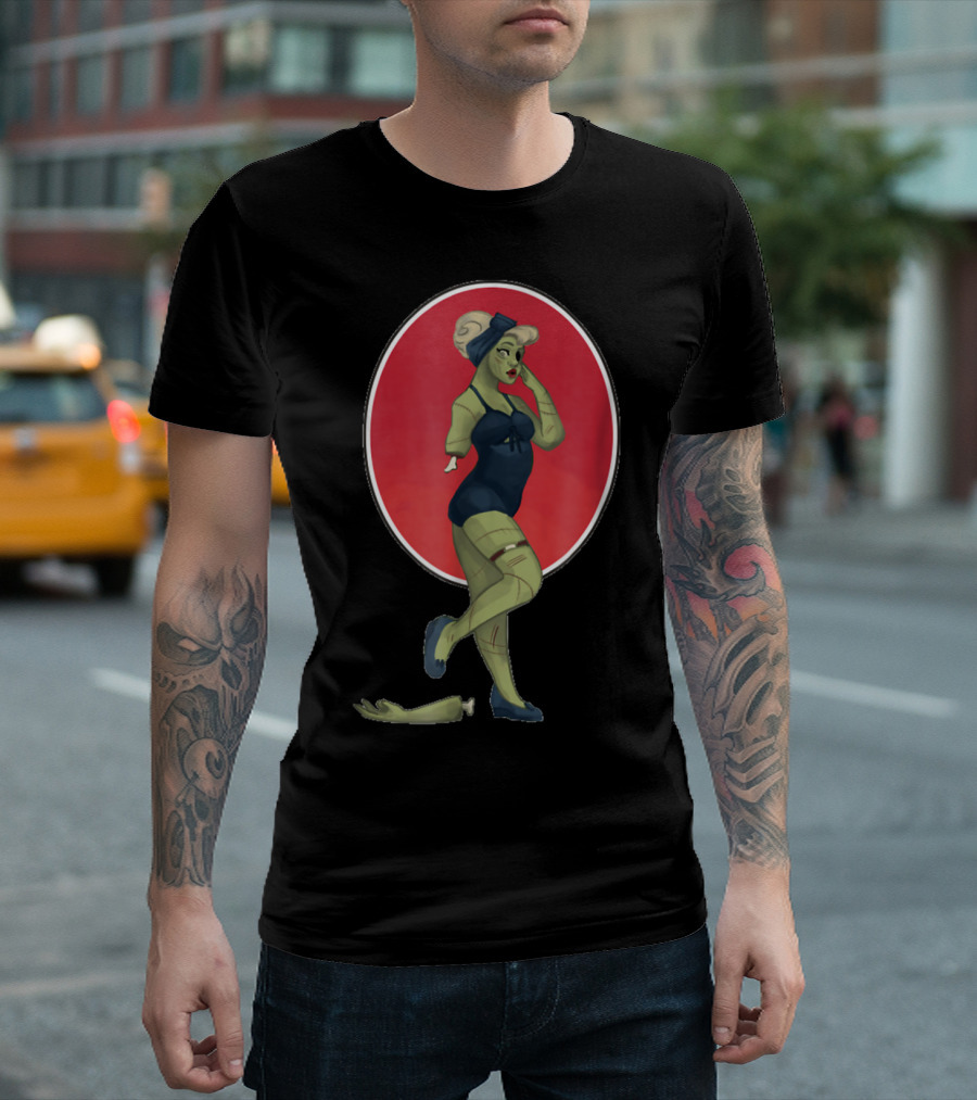 Zombie Pin Up Girl Classic Retro T-Shirt