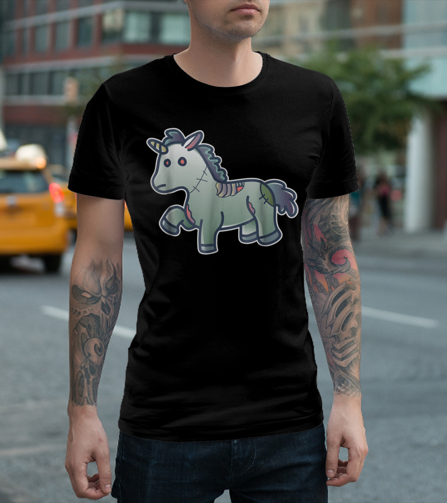 Zombiecorn Magical Evil Unicorn Character T-Shirt