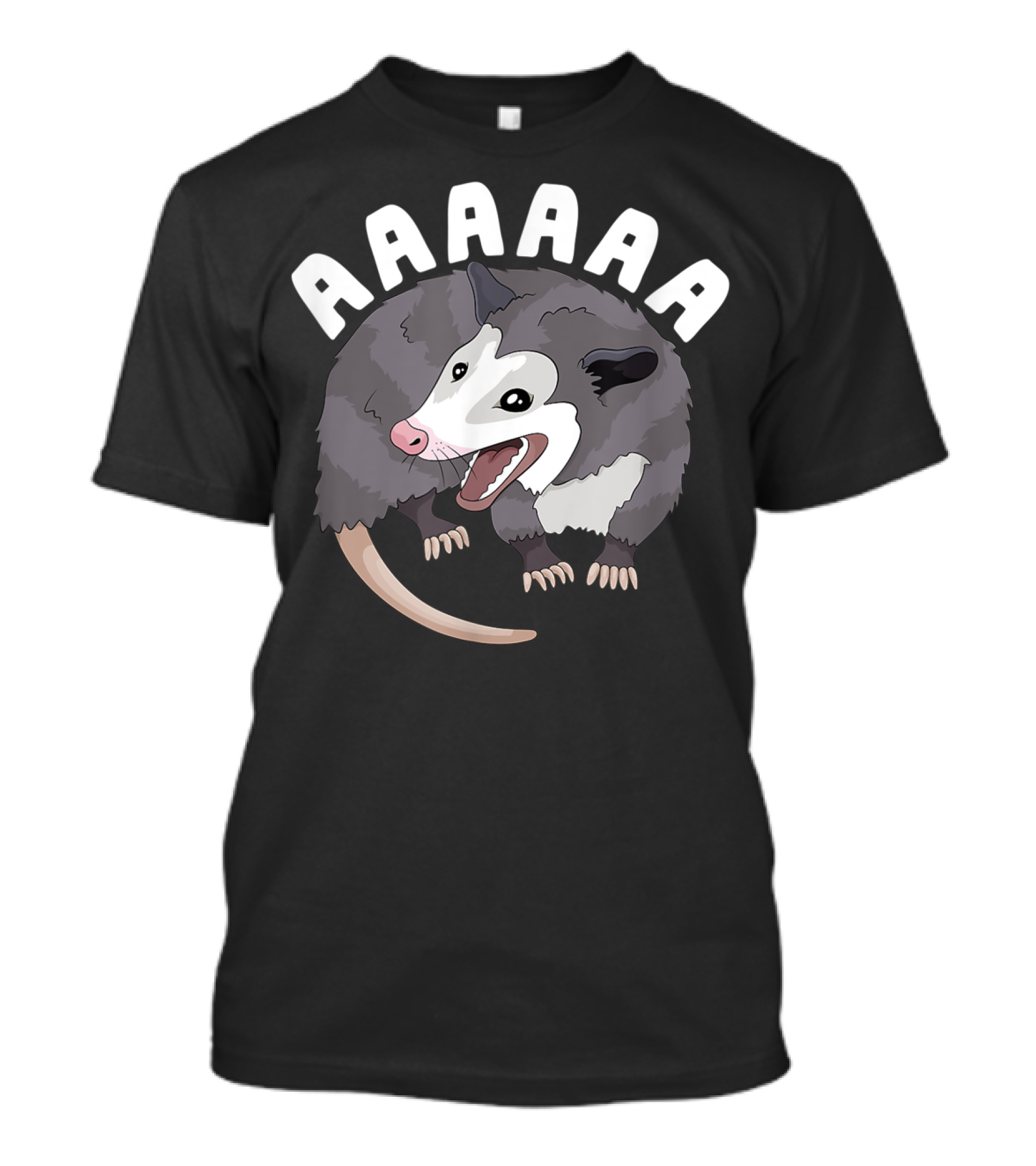 Screaming AAAAAA Stressed Possum Opossum T-Shirt