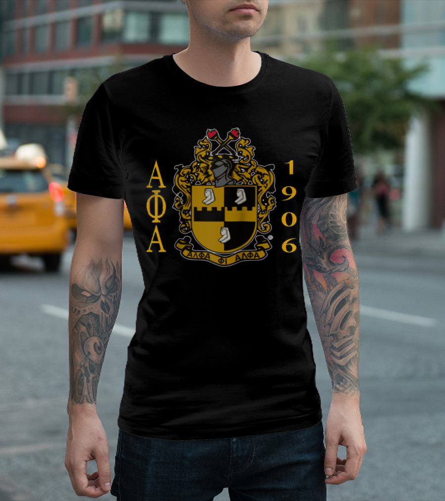 Alpha Phi Alpha 1906 Fraternity Crest ΑΦΑ T-Shirt