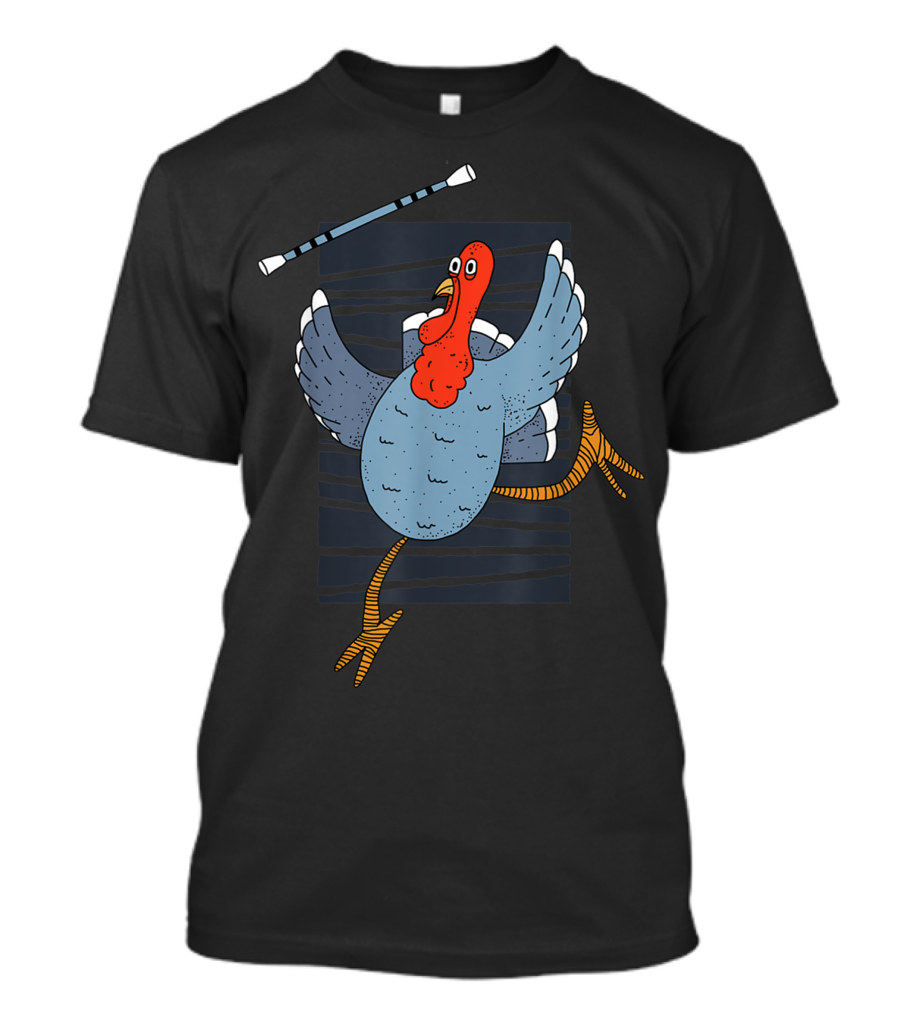 Thanksgiving Turkey Ballet Dancer With Baton T-Shirt