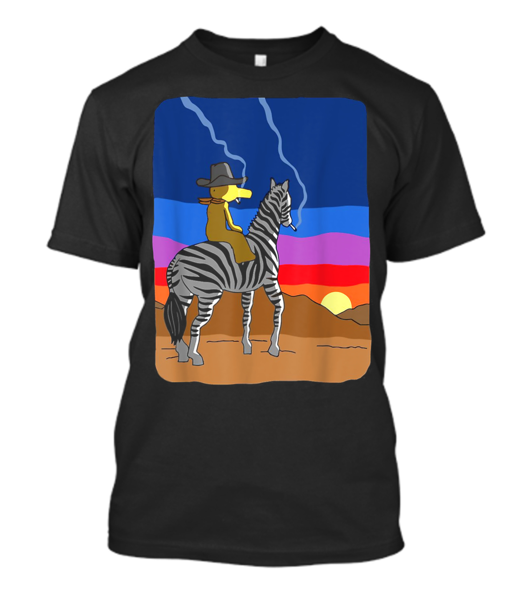 Bandana Madlib Gibbs Quas Riding Zebra At Sunset T-Shirt