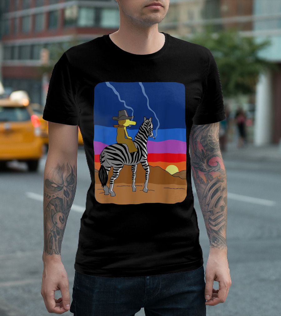 Bandana Madlib Gibbs Quas Riding Zebra At Sunset T-Shirt